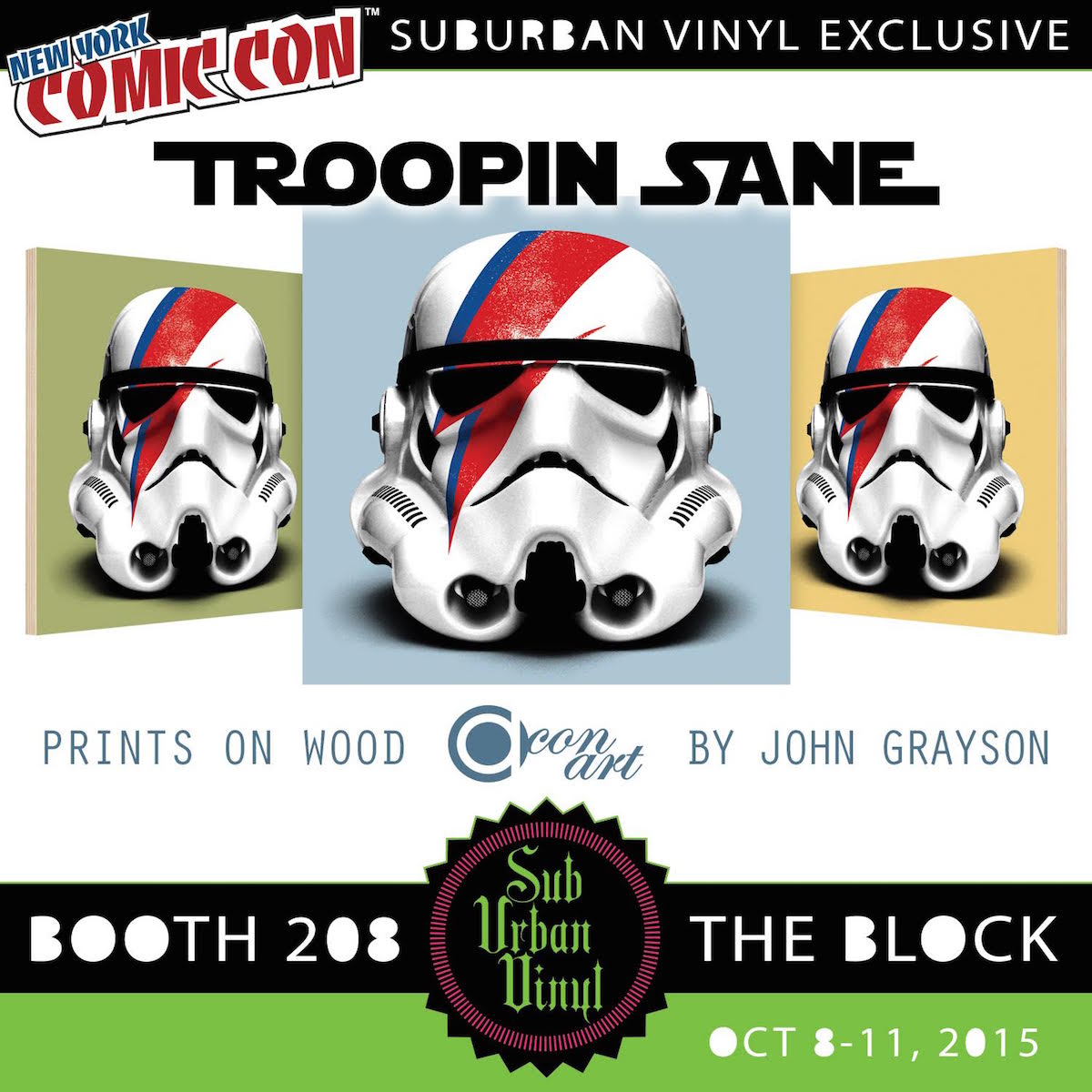 NYCC15: Troopin Sane Wood Prints