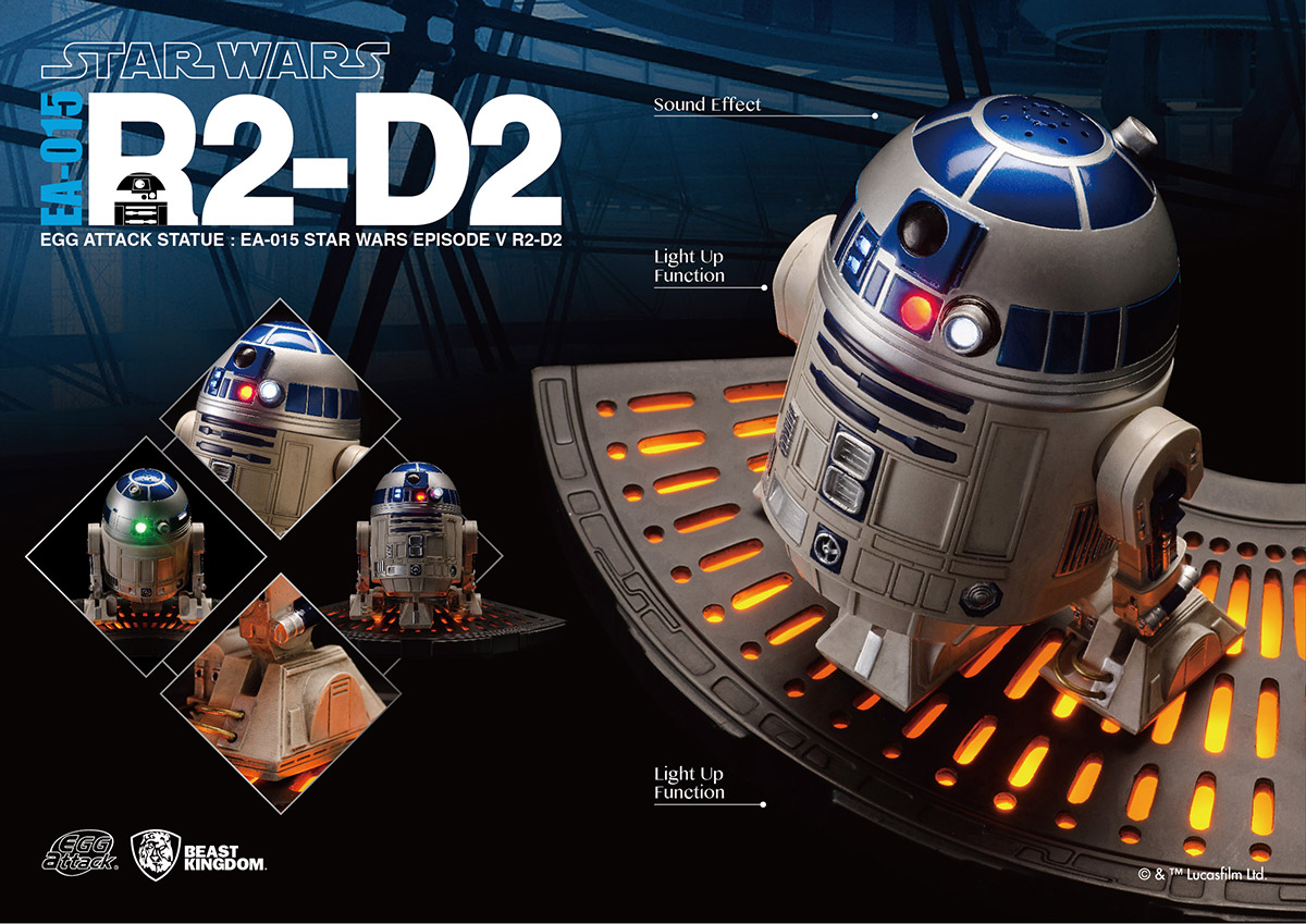 C-3PO and R2-D2 Egg Attack Statues