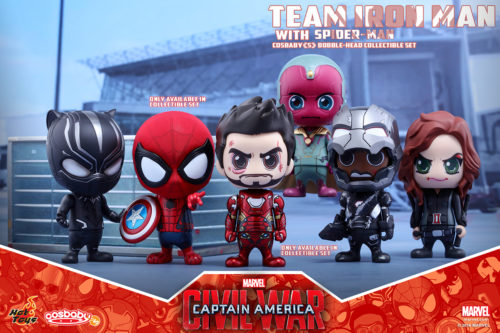 Team Iron Man Cosbaby Bobble-Head Collectible Set