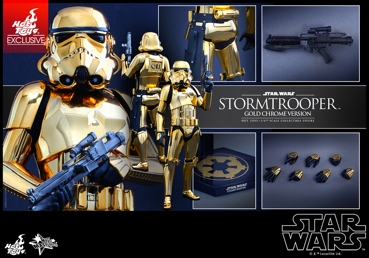 Hot Toys’ 1/6th scale Stormtrooper – Gold Chrome Version