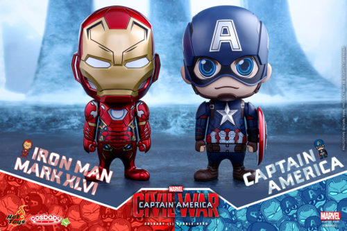 Captain America and Iron Man Mark XLVI Cosbaby (L)