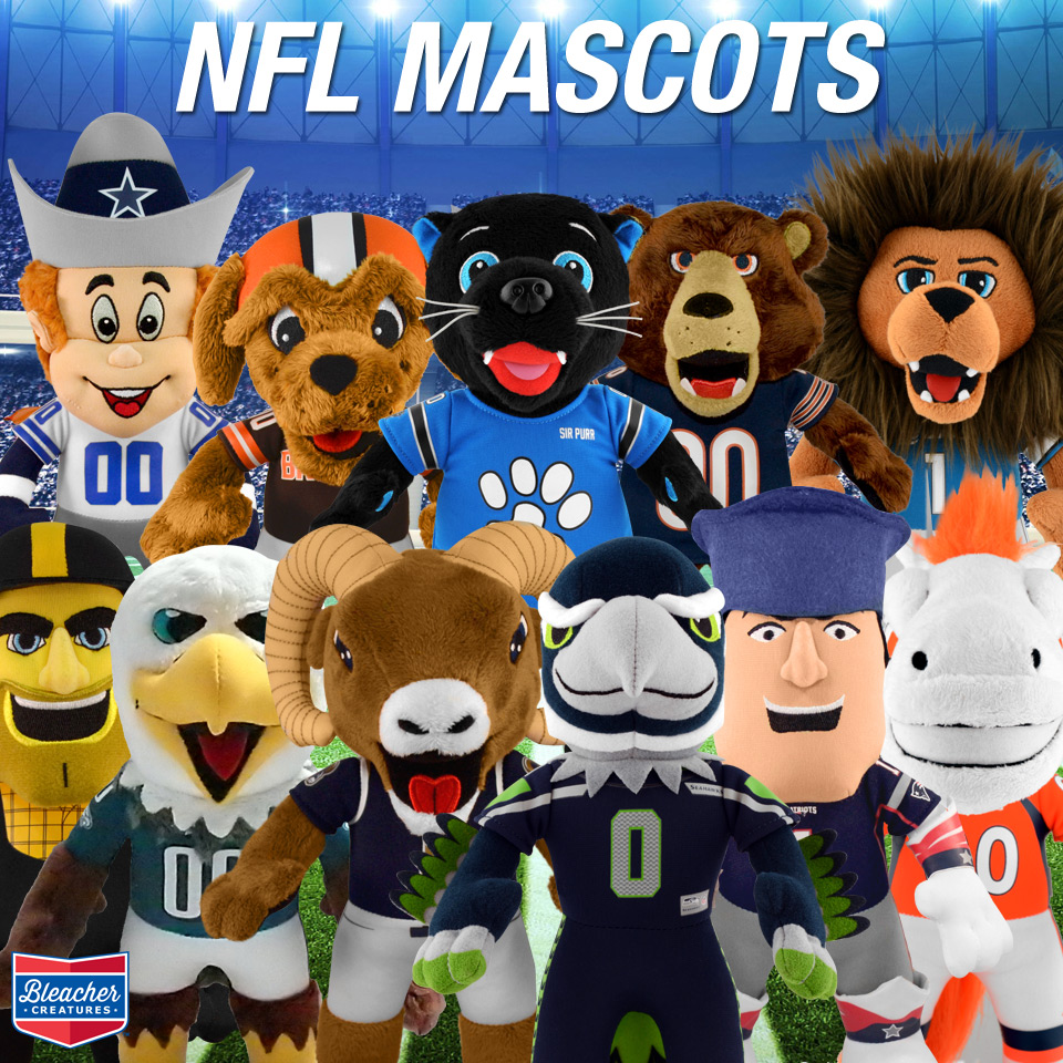 NFL Mascots Bleacher Creatures Plastic and Plush