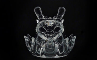 Clear Resin 8″ Imperial Lotus Dragon Dunny by Scott Tolleson