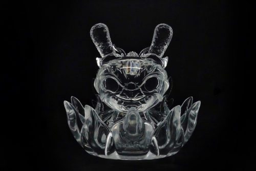 Clear Resin 8″ Imperial Lotus Dragon Dunny by Scott Tolleson