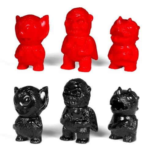 Red and Black Micro Vinyls by Super7