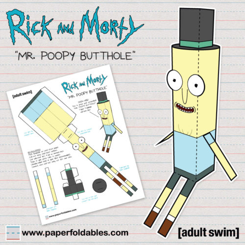 Mr. Poopy Butthole Paper Foldable