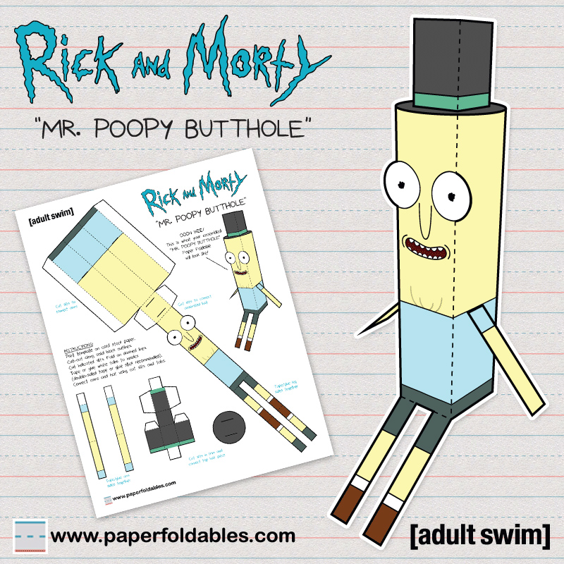 Mr. Poopy Butthole Paper Foldable