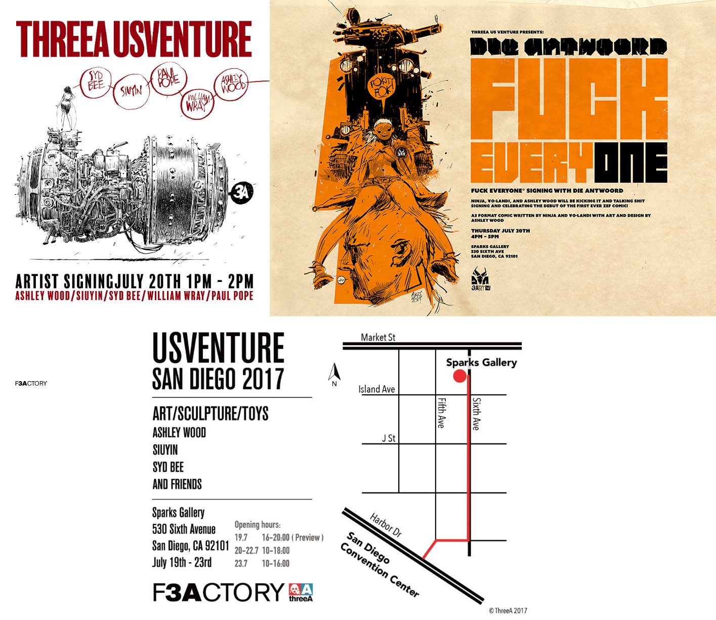 SDCC17: ThreeA USVenture and Exclusives