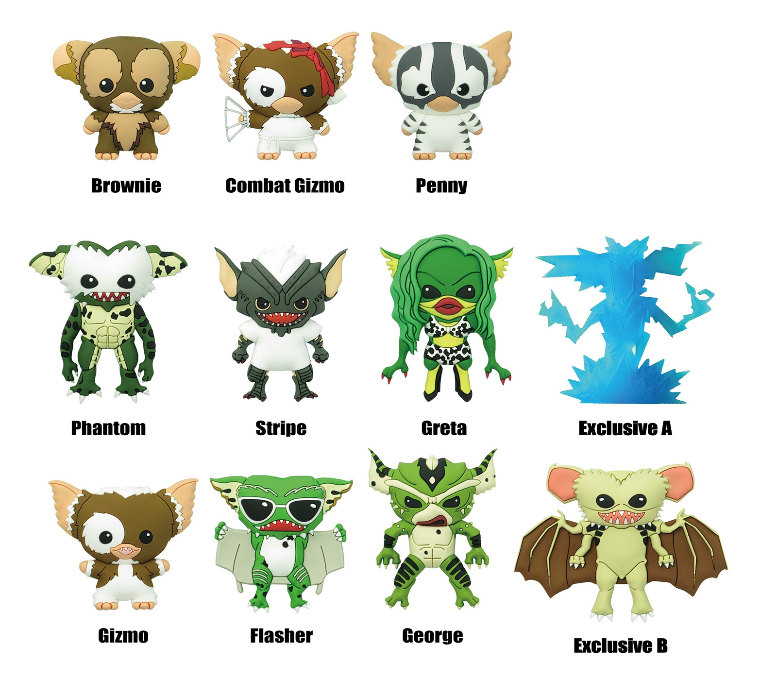 Gremlins Series 2 3D Foam Key Rings