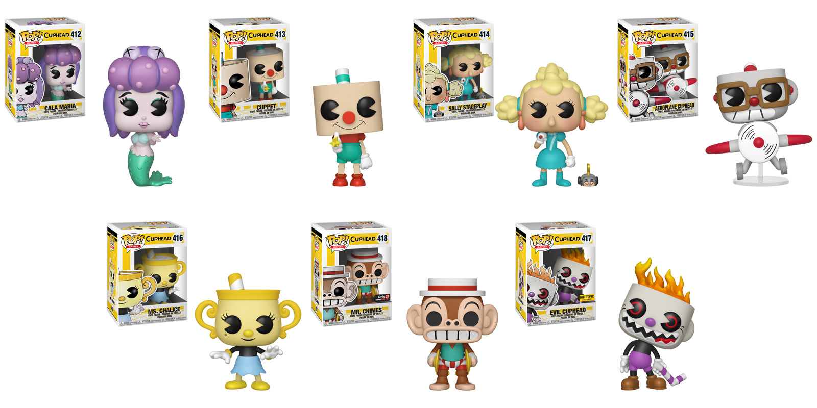 Cuphead Blind Bag Keychain, Plush, Vynl. and Pop!