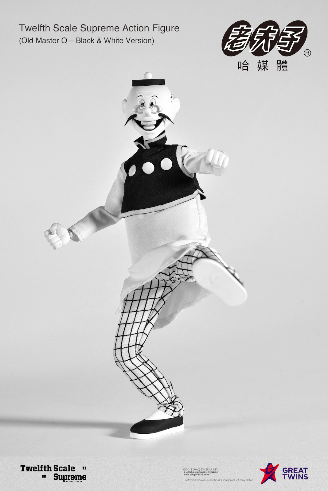 Old Master Q – 1/12th scale Color and Black and White Editions