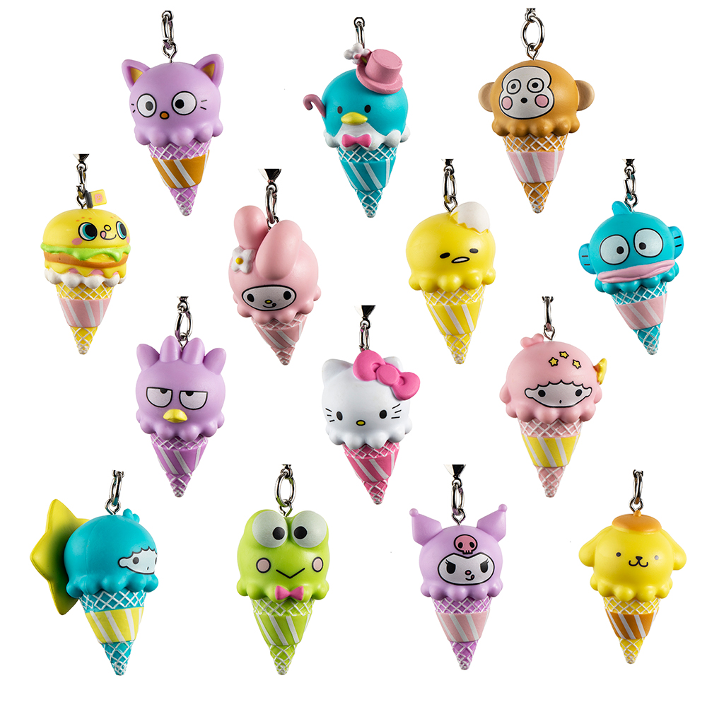 Hello Sanrio Ice Cream Cone Keychains