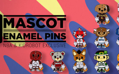 NEW Kidrobot x NBA Mascot Enamel Pins