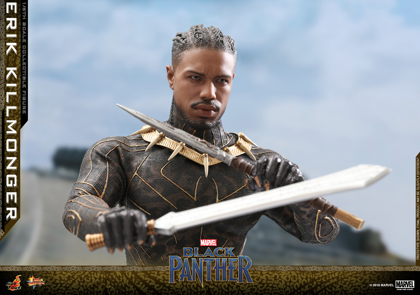Hot Toys unveils 1/6th scale Erik Killmonger Head Sculpt