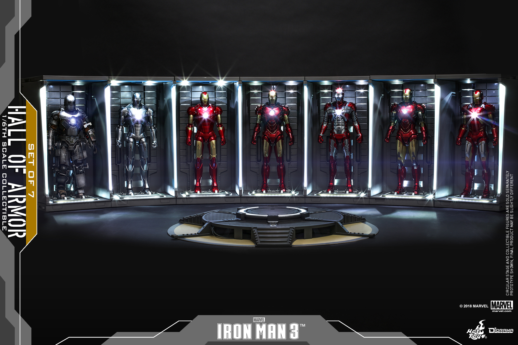 Hot Toys announces the Iron Man 3 Hall of Armor