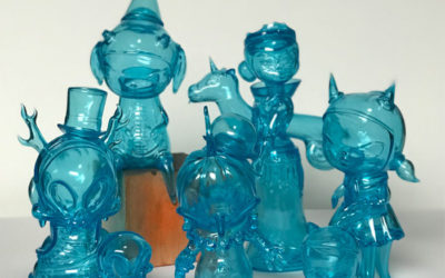 T+CP – Tara McPherson, Kathie Olivas, and Brandt Peters Clear Cyan Sofubi