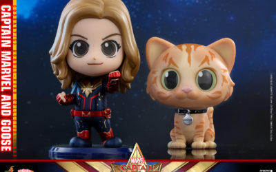 Captain Marvel, Goose, and Movbi Cosbaby Sets