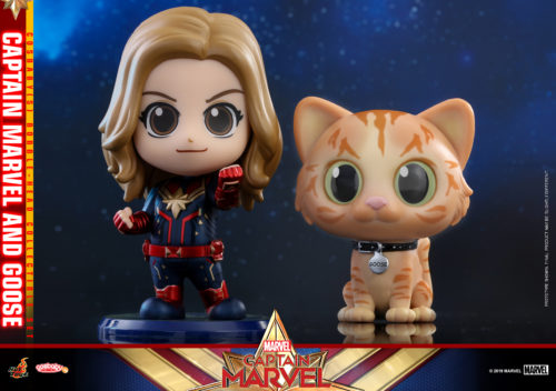 Captain Marvel, Goose, and Movbi Cosbaby Sets