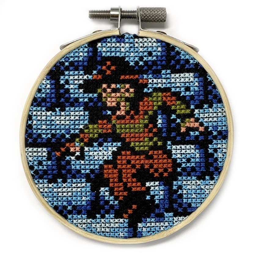 Stitchbit – A Nightmare On Elm Street NES Cross-stitch Wall Art