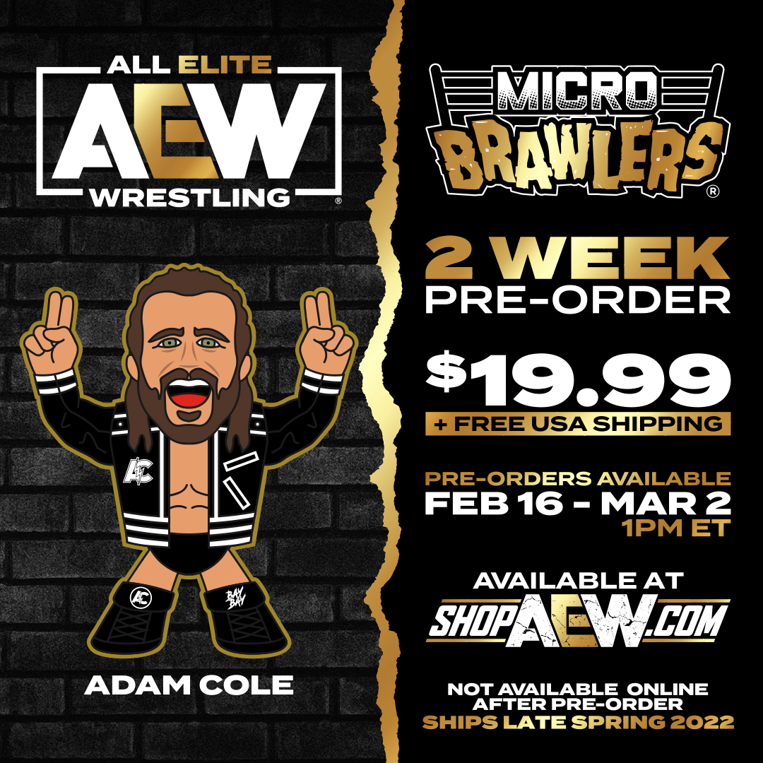 Adam Cole AEW Micro Brawler Pre-Order